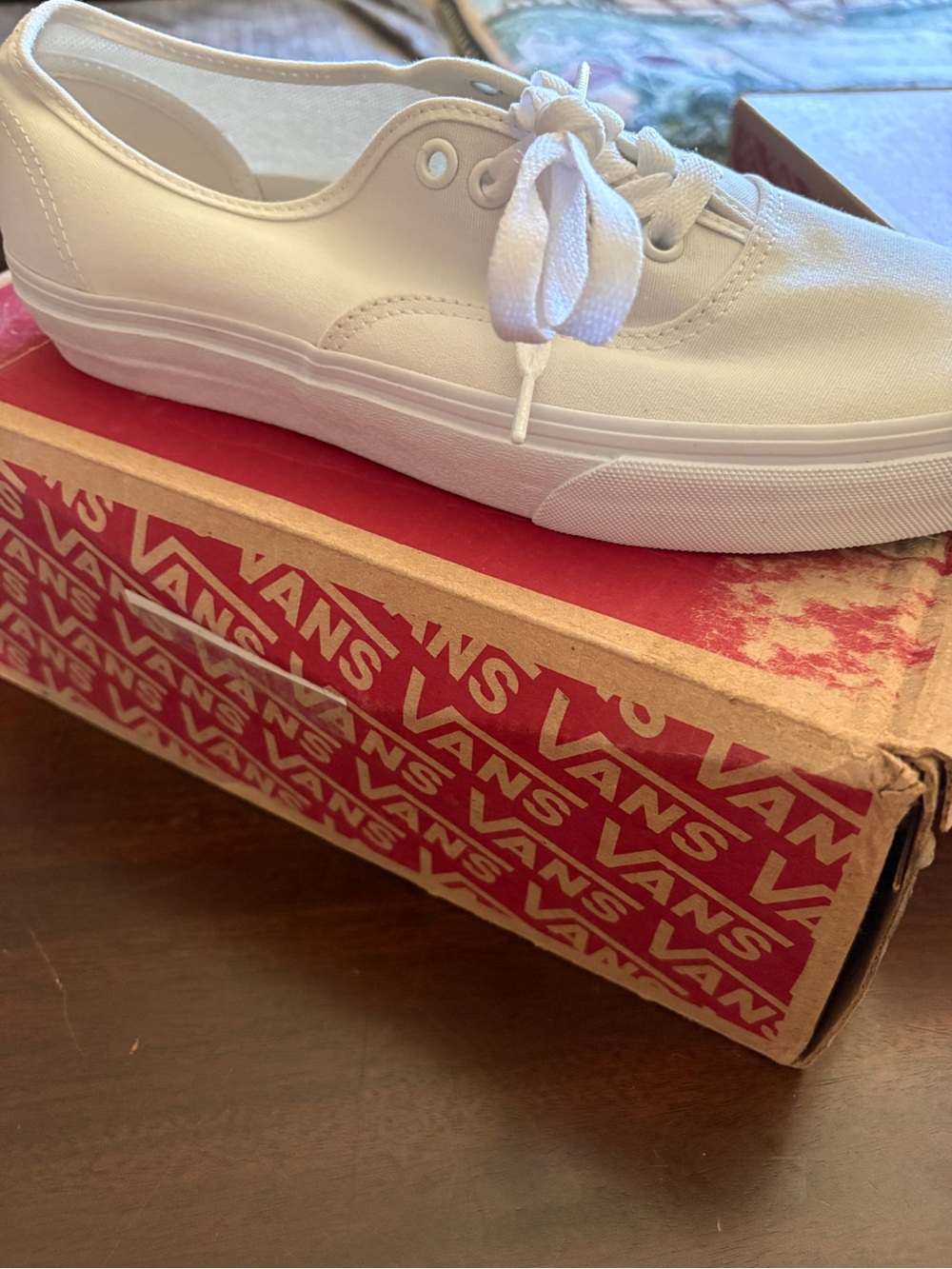 Vans White Low-Top Canvas Sneakers